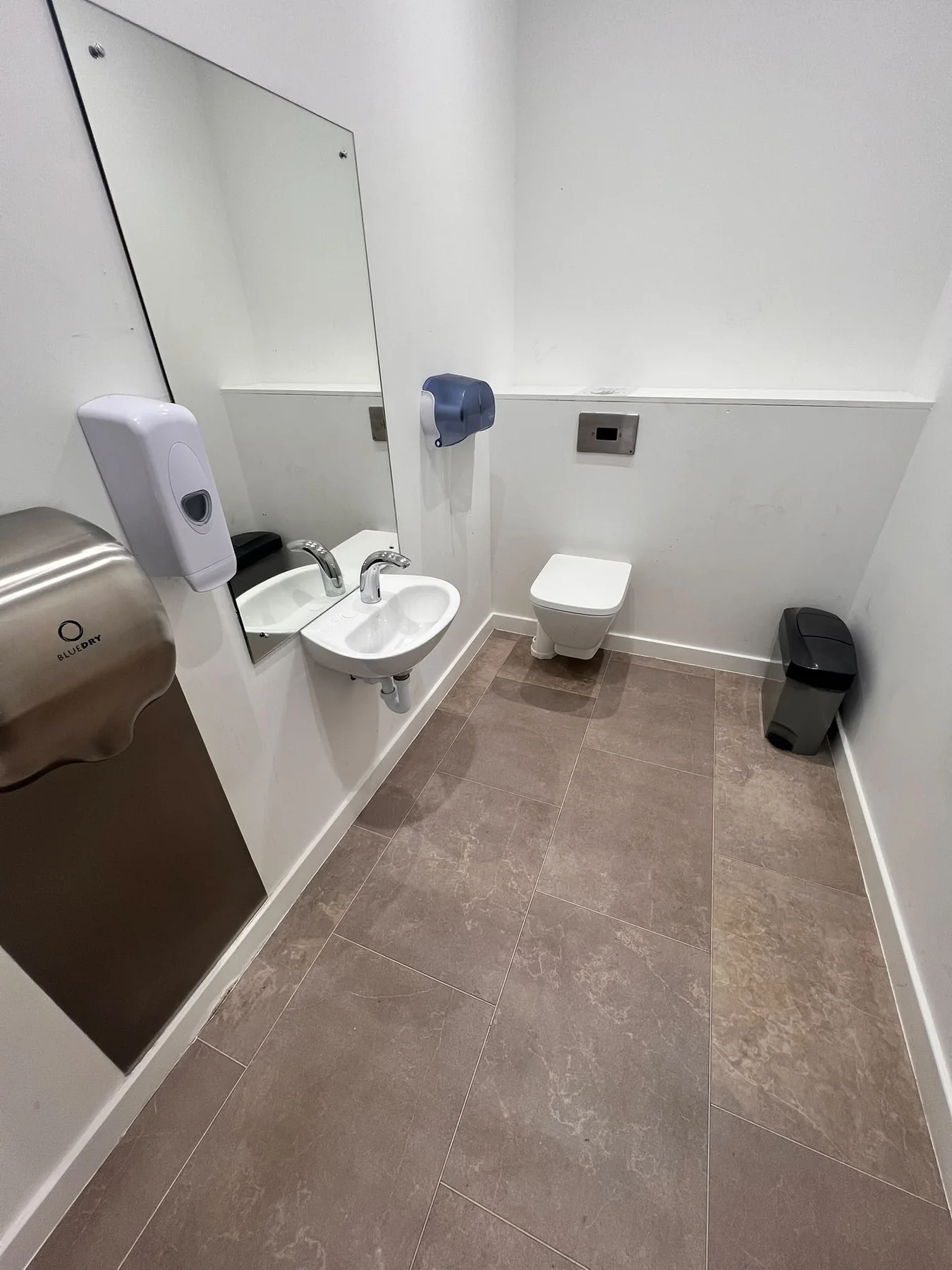 Freshly cleaned commercial WC