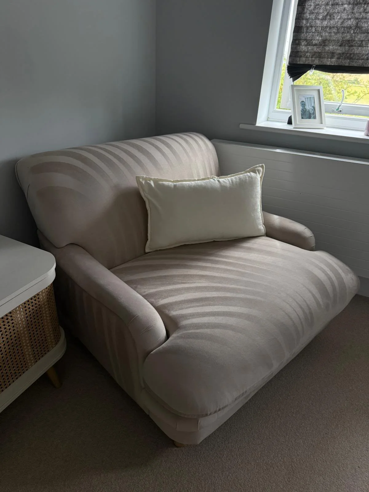 Freshly cleaned upholstered chair